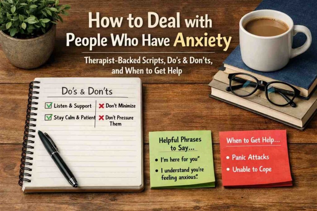 How to Deal with People Who Have Anxiety: Therapist-Backed Scripts, Do’s & Don’ts, and When to Get Help