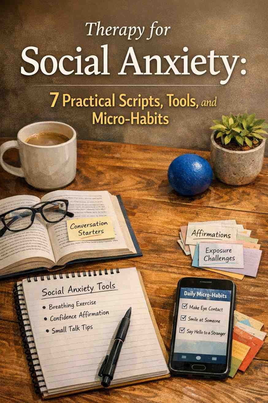 Therapy for Social Anxiety: 7 Practical Scripts, Tools, and Micro-Habits