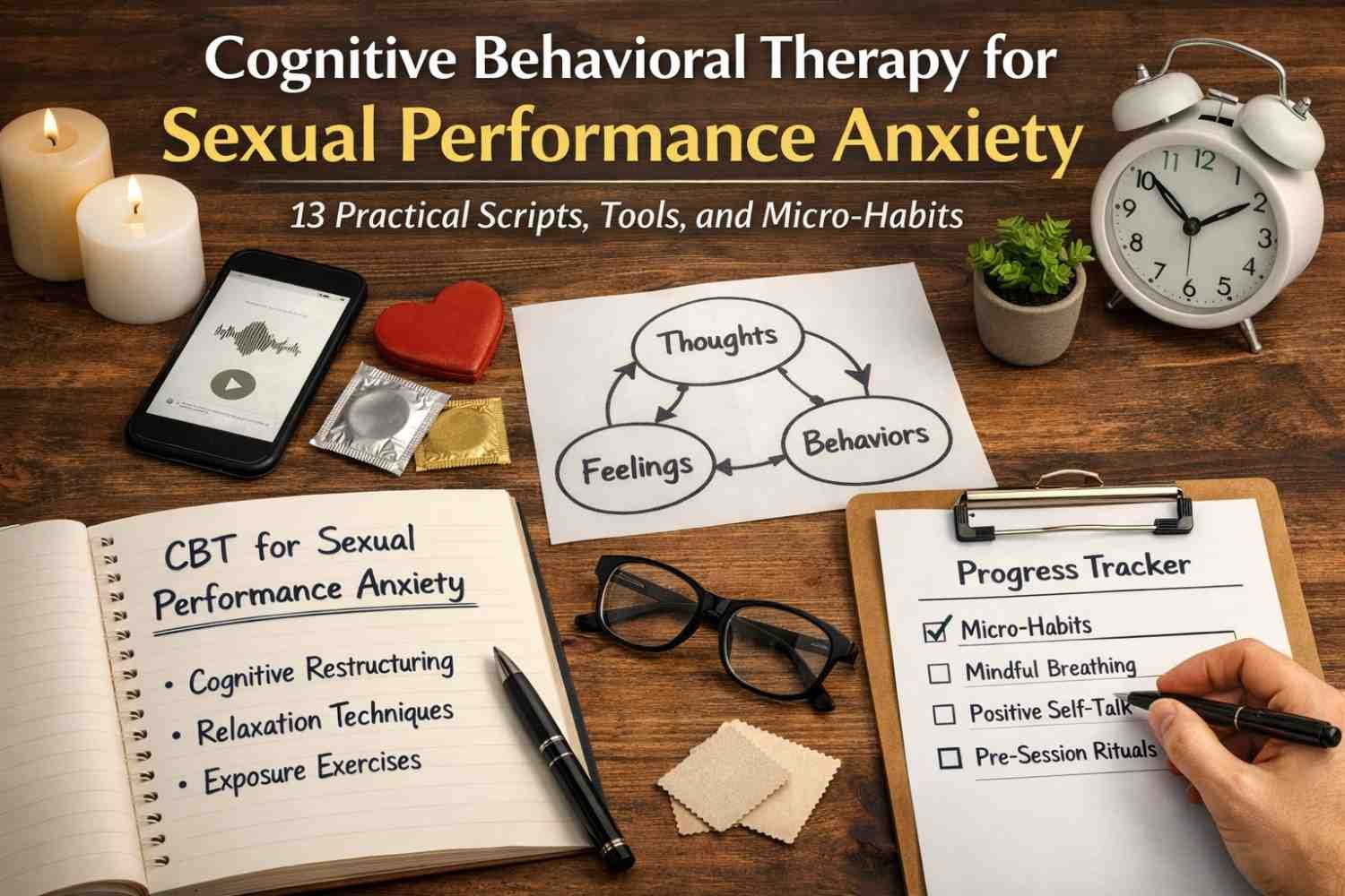 Cognitive Behavioral Therapy for Sexual Performance Anxiety: 13 Practical Scripts, Tools, and Micro-Habits