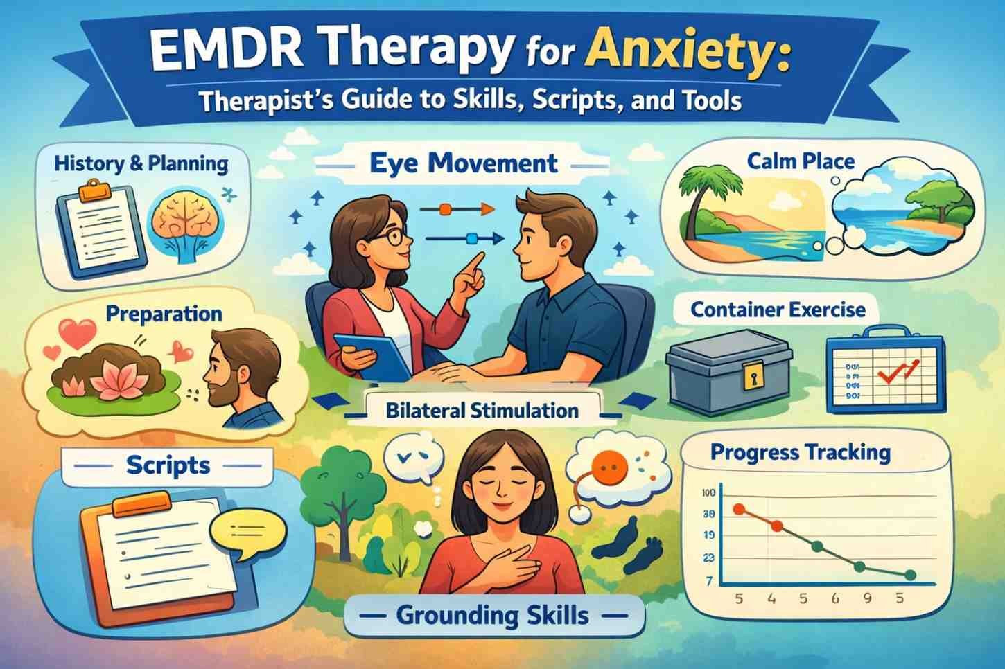 EMDR Therapy for Anxiety: Therapist’s Guide to Skills, Scripts, and Tools