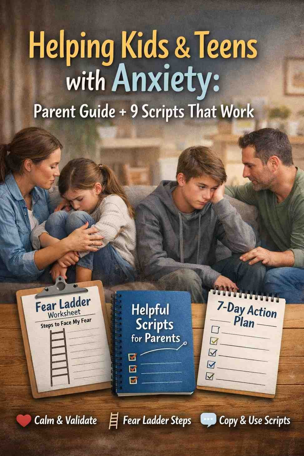 Helping Kids & Teens with Anxiety: Parent Guide + 9 Scripts That Work