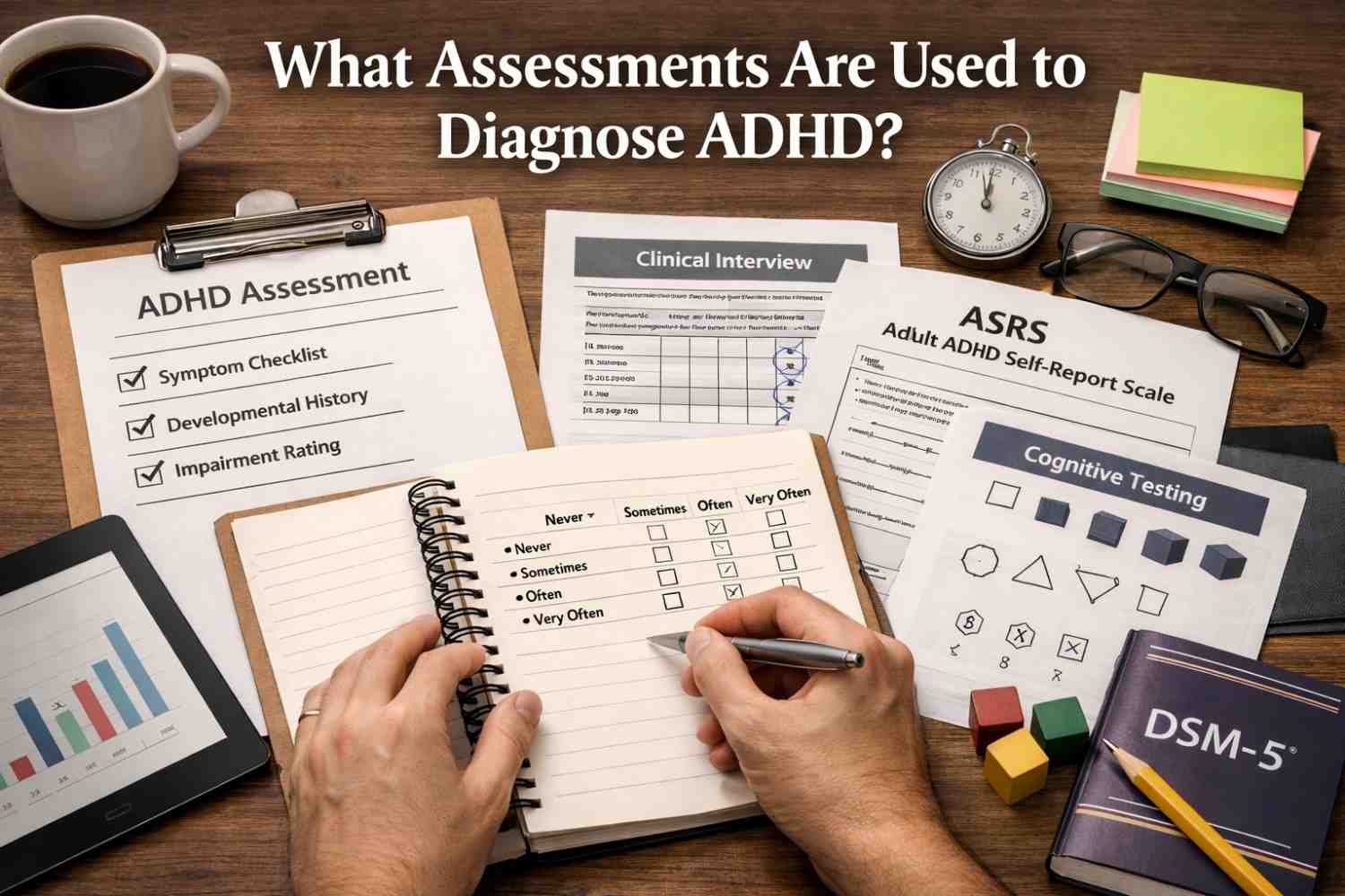 What Assessments Are Used to Diagnose ADHD? Screening Tools, Rating Scales, and What a Full Evaluation Includes
