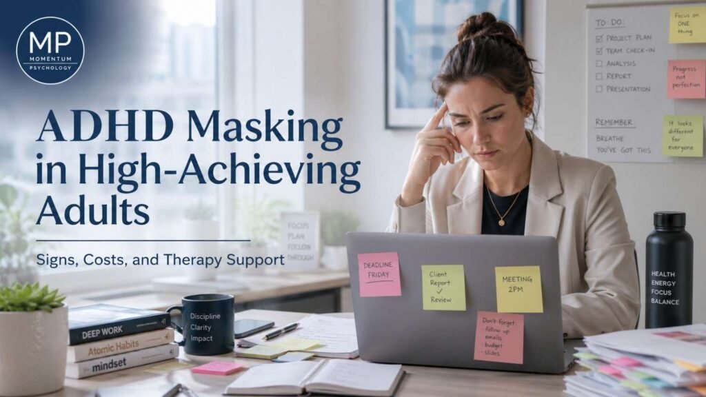 ADHD Masking in High-Achieving Adults: Signs, Costs, and Therapy Support